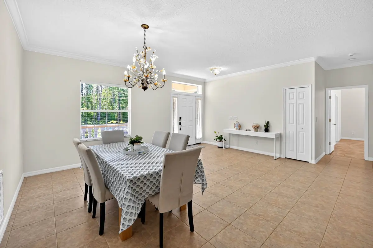 Dining area near the front entry